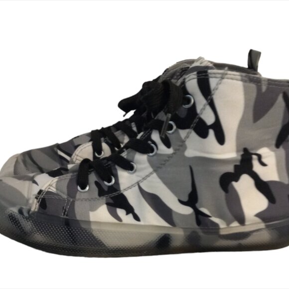 Taxi Black Grey Camouflage Camo HIGH TOP sneakers Shoes Size 8 - Picture 6 of 10
